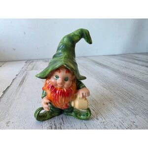 Vintage lefton leprachaun gnome elf cup pixie ceramic figurine St Patrick's Day